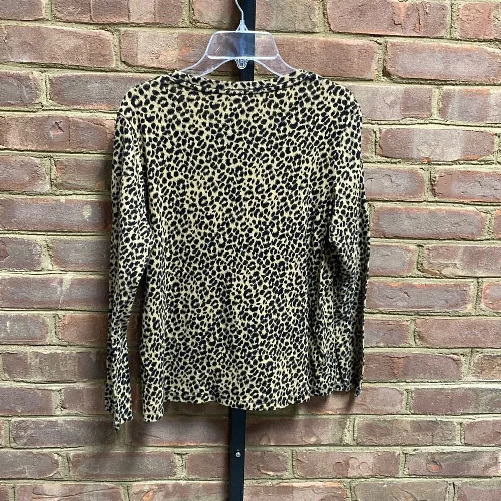 Old Navy Leopard Long Sleeve Top Size XXL (18)